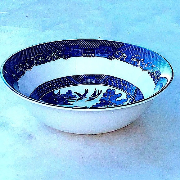 JOHNSON BROTHERS CLASSIC WILLOW CEREAL BOWL 6 INCH NEW ROUND BLUE - Picture 2 of 6